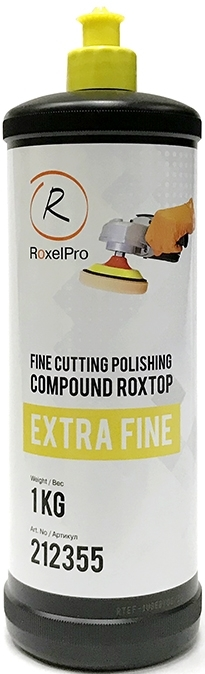 Абразивная полировальная паста ROXTOP EXTRA FINE (жёлтый колпачёк), тонкая, 1кг RoxelPro