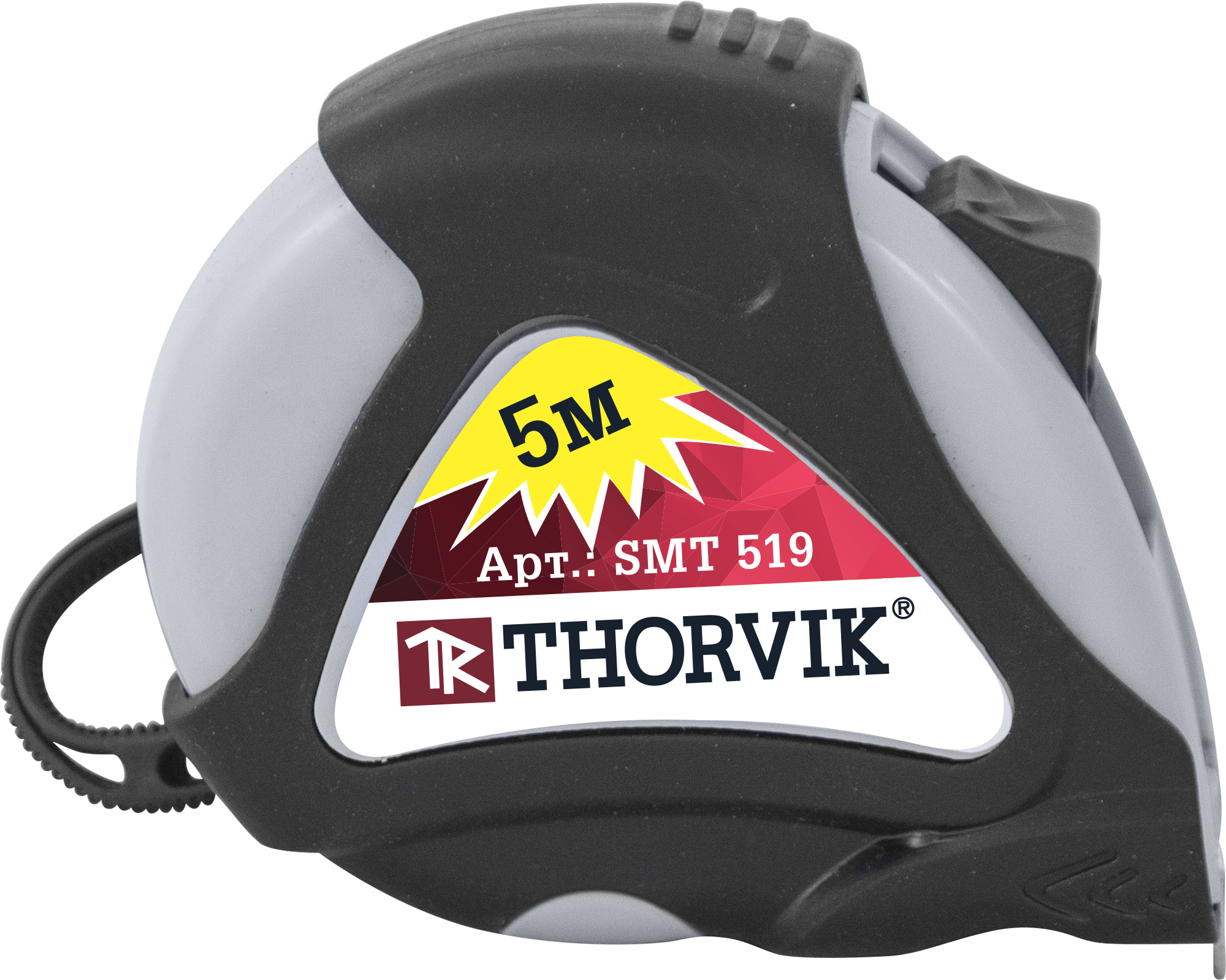 SMT519 Рулетка в обрезиненном корпусе, 5 м Thorvik