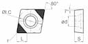 Изображение товара CCGW09T308S02020-2 YCB121, Пластина ZCC-CT 2