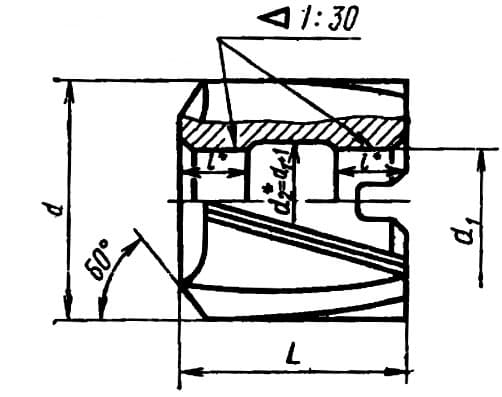 Изображение товара Зенкер насадной 39.6х34х16 (G 1 1/4') Р6М5 2