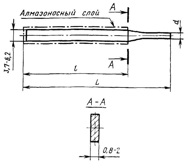 Изображение товара Надфиль алмазный плоский 160 мм АНПТ-160 АС15 125/100 2