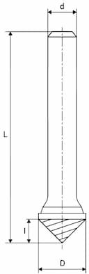 Изображение товара Борфреза коническая с конусностью 90° ф12.5х 6.3х 6х142 ВК8 K12.5 6.3M06 ИНСТУЛС 2