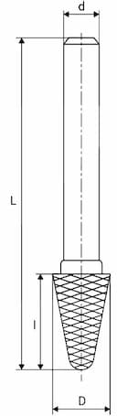 Изображение товара Борфреза сфероконическая ф14.0х28.0х 6х 73 ВК8 L14 28X06 ИНСТУЛС 2