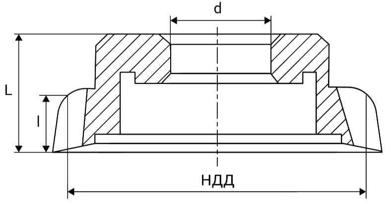 Изображение товара Долбяк чашечный НДД 50мм m 1.25 Z 40 30° А Р6М5 2540-0032 ГОСТ 6762-79 2