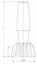 Изображение товара Долбяк хвостовой НДД 25мм m 1.5 Z 18 20° А Р6М5 2537-0155 ГОСТ 9323-79 ИНСТУЛС 2