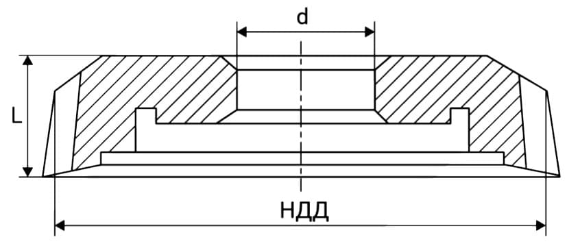 Изображение товара Долбяк дисковый НДД100мм m 2.0 Z 50 20° В Р6М5 2530-0204 ГОСТ 9323-79 2