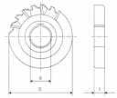 Изображение товара Фреза дисковая 3-х ст. 150х12х50 тип 2 Z=2х 6 Т5К10 2