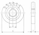 Изображение товара Фреза дисковая 3-х ст. 100х 8х32 тип 1 Z= 18 Р6М5 ГОСТ 28527-90 ИНСТУЛС 2