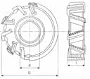 Изображение товара Фреза дисковая 3-х ст. со сменными ножами 100х28х27 Z=10 Р6М5 2