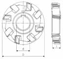 Изображение товара Фреза дисковая 3-х ст. со сменными ножами 160х14х50 Z=12 ВК8 2