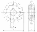 Изображение товара Фреза дисковая зуборезная m11.00 №4 1/2 140х33.0х40 20° Z=10 Р6М5 035-2500-0026 ОСТ2 И-41-14-87 2