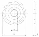 Изображение товара Фреза отрезная  63.0х2.50х16 тип 3 Z= 14 Р6М5 2254-0505 ГОСТ 16230-81 для легких сплавов ИНСТУЛС 2