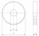 Изображение товара Фреза отрезная 100.0х1.60х22 тип 3 Z= 20 Р6М5 6542 2254-1614 ГОСТ 2679-2014 ИНСТУЛС 2