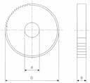 Изображение товара Фреза отрезная  80.0х0.50х22 тип 2 Z= 64 Р6М5 6542 ГОСТ 2679-2014 ИНСТУЛС 2