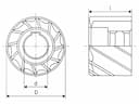 Изображение товара Фреза торцевая насадная ф  75х35х27 Р18 Z=18 ГОСТ 9304-69 2