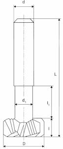 Изображение товара Фреза для Т-образ.пазов 21.0х 9.0 ц/х Z= 8 HSS 6542 паз12 2252-0304 Гост 7063-72 INS TOOLS 2