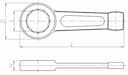 Изображение товара Ключ накидной односторонний прямой ударный КГКУ  27мм  КЗСМИ 2