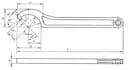 Изображение товара Ключ для круглых шлицевых гаек КГЖ 165-170мм 2