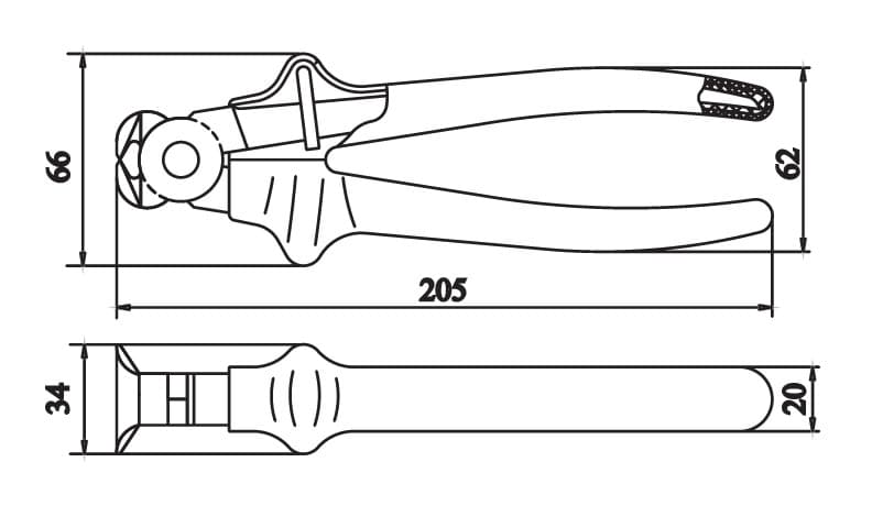 Изображение товара Кусачки 200мм торцевые д/рук НИЗ 2