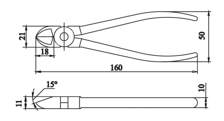 Изображение товара Кусачки 160мм боковые д/рук НИЗ 2