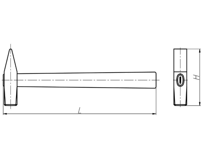 Изображение товара Молоток  800г квадратный боек с рук  КЗСМИ 7850-0121 ГОСТ 2310-77 2