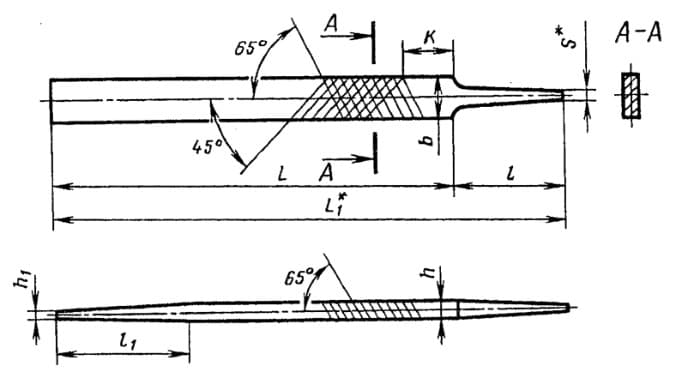 Изображение товара Напильник плоский 150 №2 У13 тупоносый 2820-0012 ГОСТ 1465-80 ИНСТУЛС 2