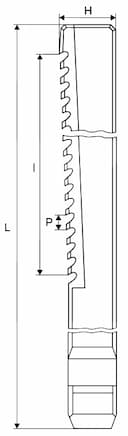 Изображение товара Протяжка шпоночная b=12 поле допуска Js9 H=28 L=940 Р6М5 (2405-1084 ГОСТ 18217-90) 2