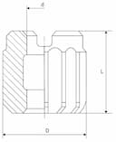 Изображение товара Развертка машинная насадная 34.0х50х16 Z=10 H9 Р6М5 2