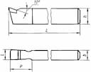 Изображение товара Резец чистовой широкий 32х20х170 Т15К6 l=20 мм 2