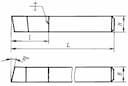Изображение товара Резец проходной упорный изогнутый 32х20х170  Р18 2
