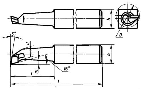 Изображение товара Резец расточной гл исп.1 20х20х140 l=40 тип 1 Т15К6 2