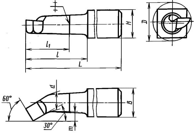 Изображение товара Резец расточной скв исп.1 20х20х170 l=70 тип 1 Р18 2