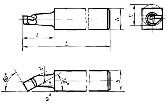 Изображение товара Резец расточной скв исп.1 20х20х170 l=50 тип 1 ВК8 2