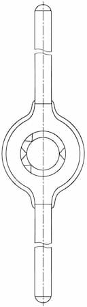 Изображение товара Вороток для круглых плашек ф 30х11 №5 (М10.0-М11.0) ИНСТУЛС 2