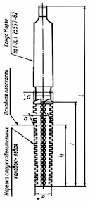 Изображение товара Развертка Морзе кх №6 L=389 l=208 КМ5 предварительная Р6М5 2373-0137-1 ГОСТ 10079-71 ИНСТУЛС 2