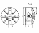 Изображение товара Патрон токарный d 500 4-х кулачковый 7103-0021 2