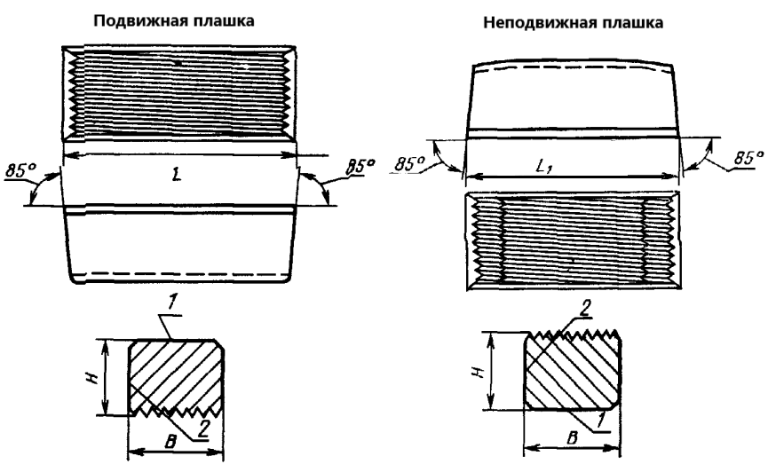 Изображение товара Плашка резьбонакатная плоская М 4.0х0.7 (к-т 2 шт) 1416-0091 ГОСТ 2248-80 2