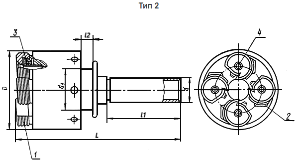 Изображение товара Головка винторезная 5КА70 d=24-60 2651-0028 ГОСТ 21760-76 2