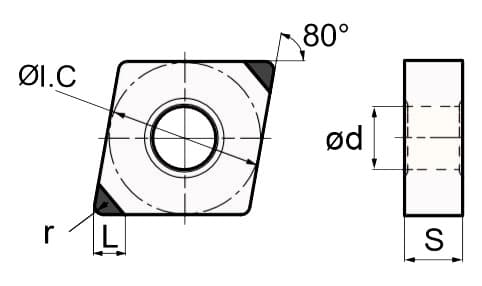 Изображение товара CNGA120408F-1 YCD421, Пластина ZCC-CT 2