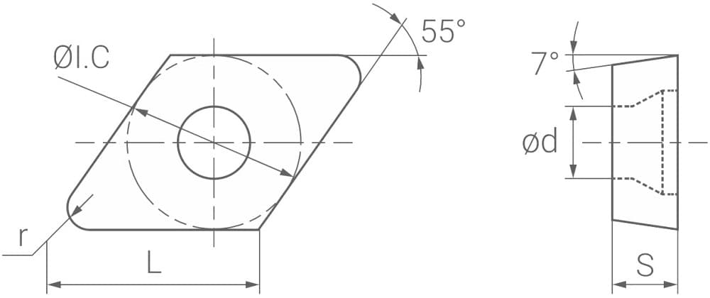 Изображение товара DCMT070202-MP ATP15, Пластина, АКСИС 2