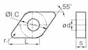 Изображение товара DNMG150608-EF YBG205, Пластина ZCC-CT 2