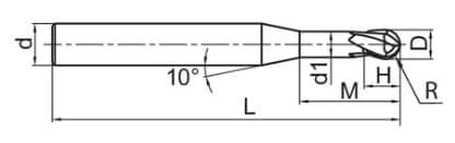 Изображение товара HM-2BP-R0.5-M06 KMG555, Фреза ZCC-CT 2