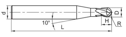 Изображение товара HM-2BS-R0.75 KMG555, Фреза ZCC-CT 2