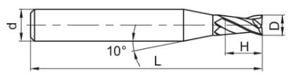 Изображение товара HM-2ES-D1.0 KMG555, Фреза ZCC-CT 2