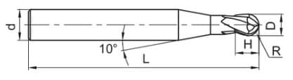 Изображение товара GM-2BS-R0.15 KMG303, Фреза ZCC-CT 2