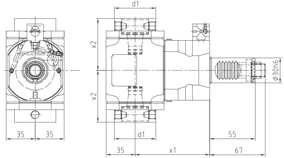 Изображение товара MPU.M30.B32.RA0.5480R, Радиальная сверлильно-фрезерная головка W&F 2