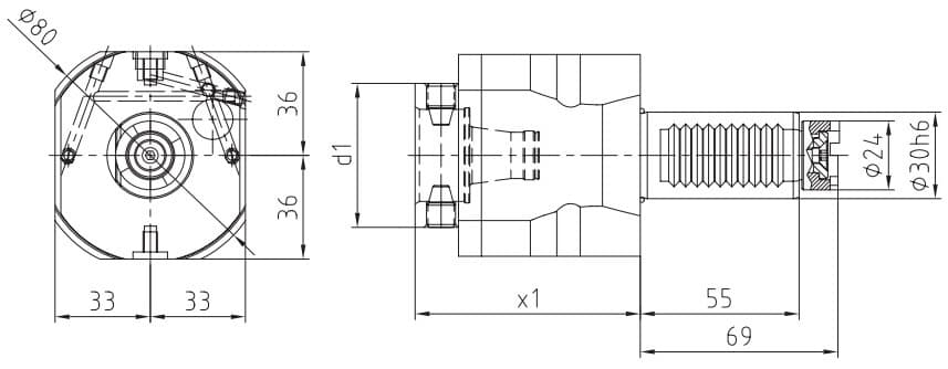 Изображение товара MPU.M40.B40.RA0.5049R, Приводной блок HORN 2