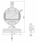 Изображение товара Глубиномер ГЦ- 12.7 0.01мм/0.0005" основание 60° 2