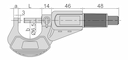 Изображение товара Микрометр МКЦ-  75 диап  50- 75мм/2-3" дел 0.001мм/0.00005" фрикционный барабан 2