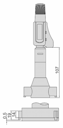 Изображение товара Нутромер НМЦ- 100 (70-100мм/2.76-3.94" дел 0.001мм/0.00005' погр 0.005мм) трехточечный IP54 2